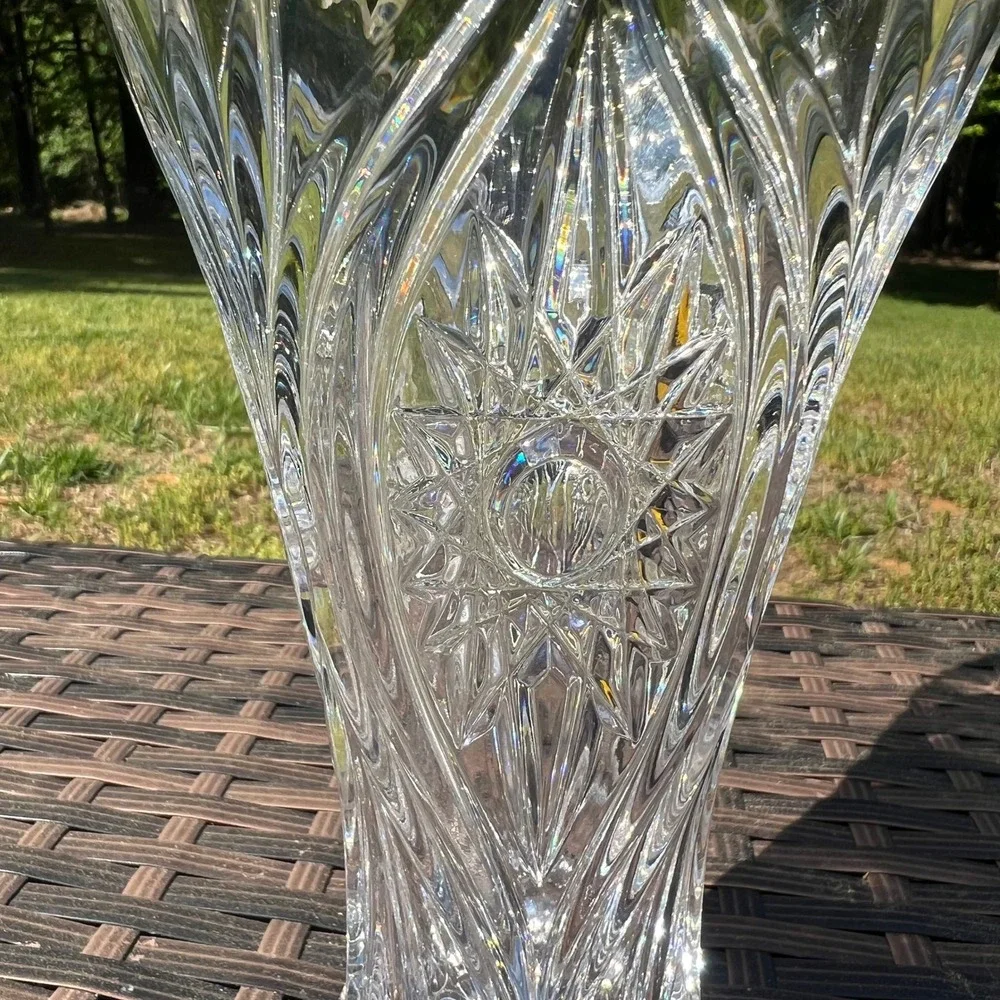 Vintage Nachtmann Palais Lead Crystal‎ Vase Made in Germany Scalloped Edge